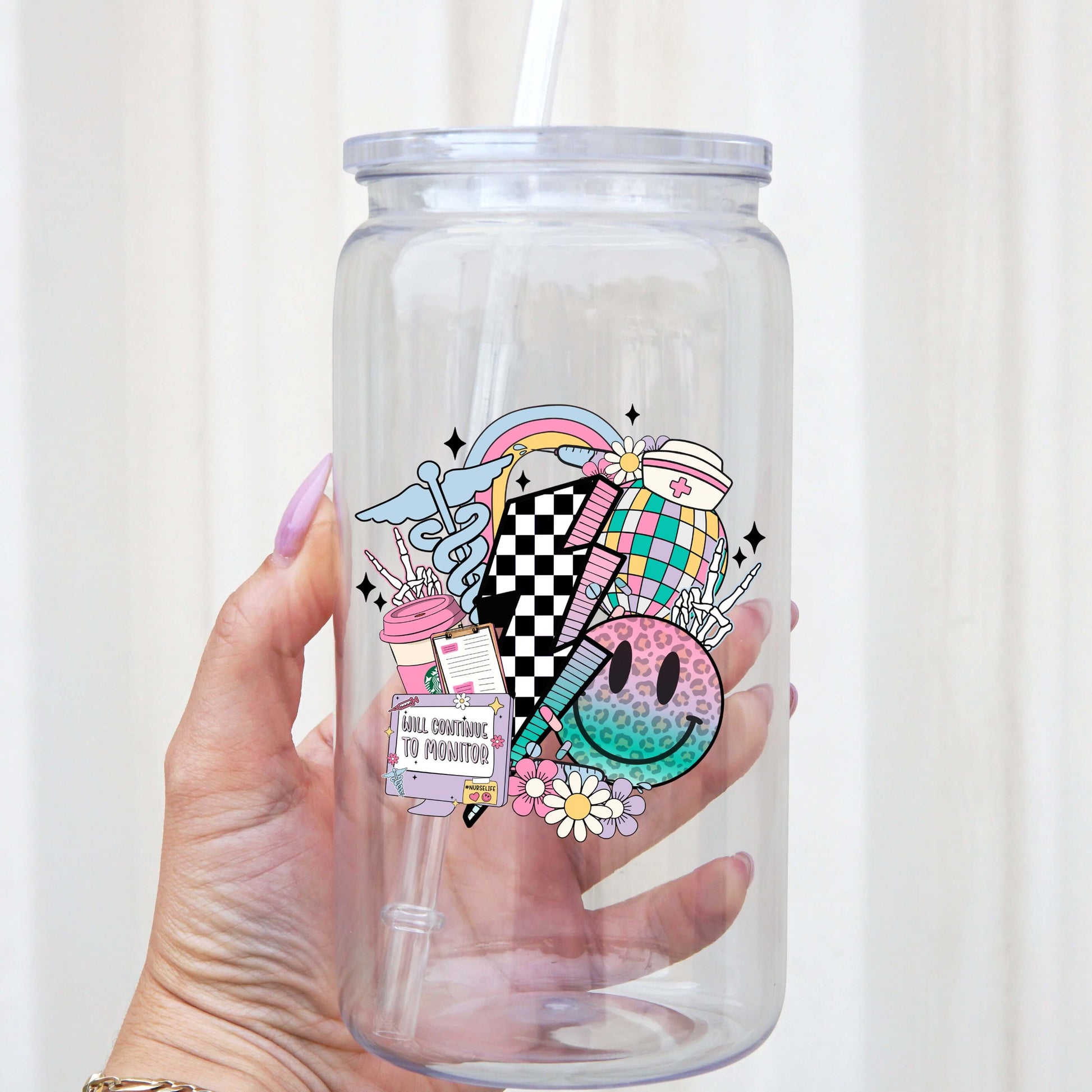 Nurse Cup With Lid and Straw from Sip Sip Hooray – Drinkware