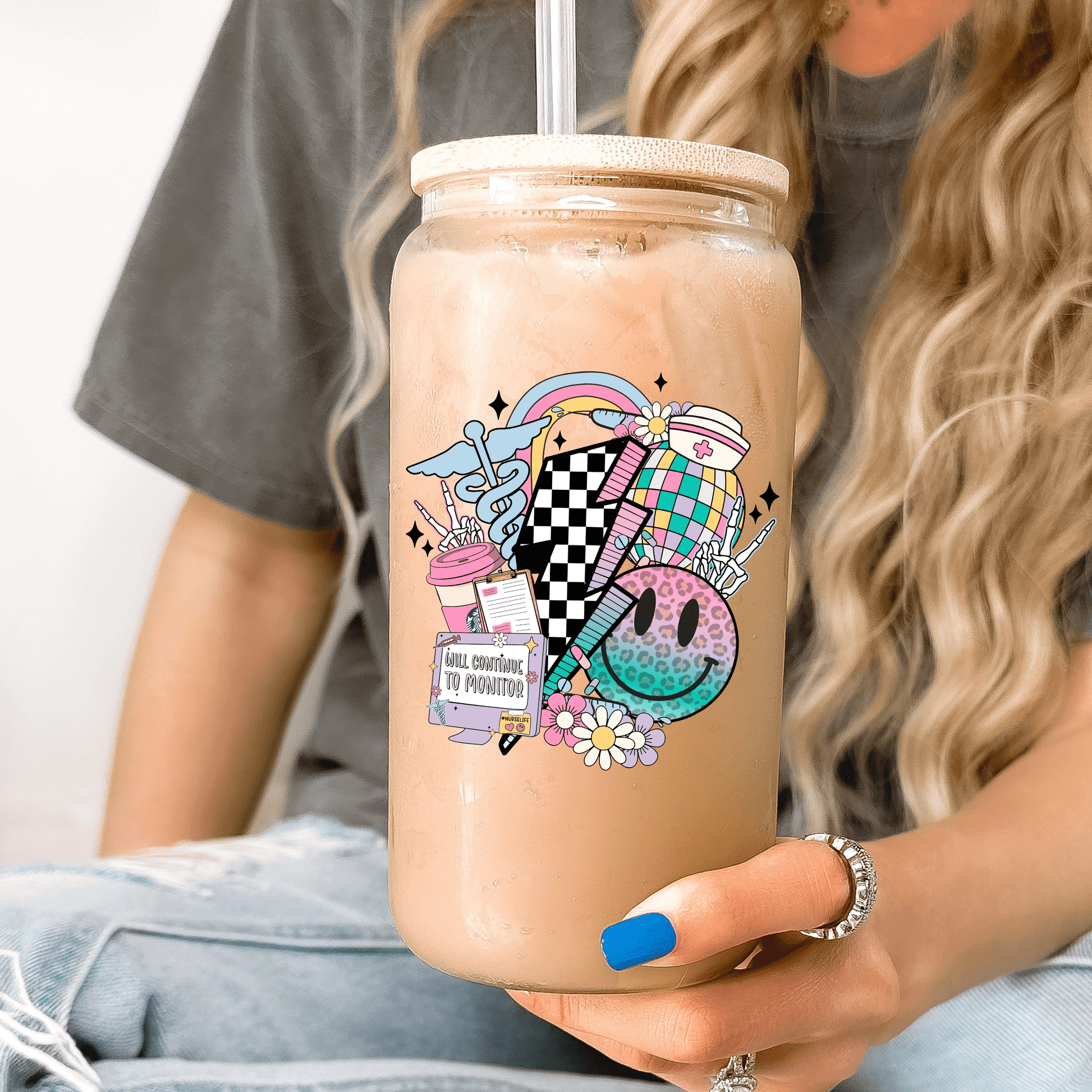 Nurse Cup With Lid and Straw from Sip Sip Hooray – Drinkware