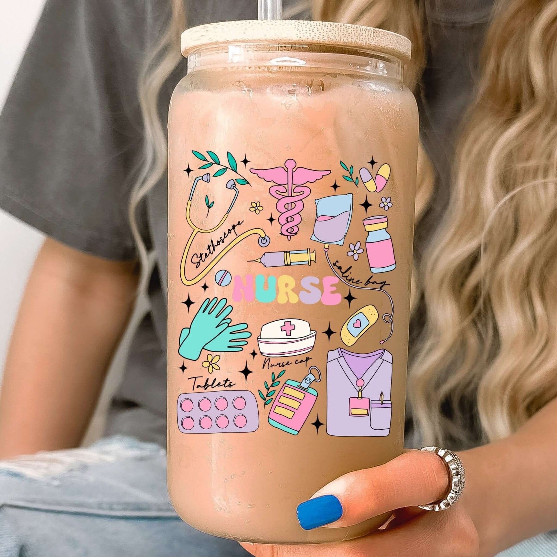 Nurse Cup With Lid and Straw from Sip Sip Hooray – Drinkware