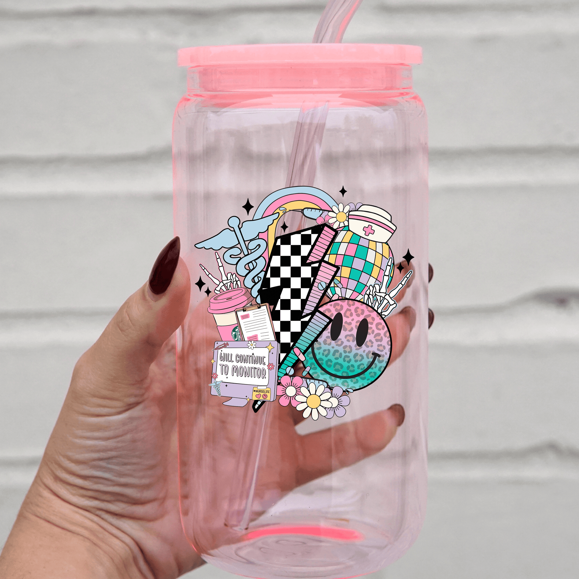 Nurse Cup With Lid and Straw from Sip Sip Hooray – Drinkware