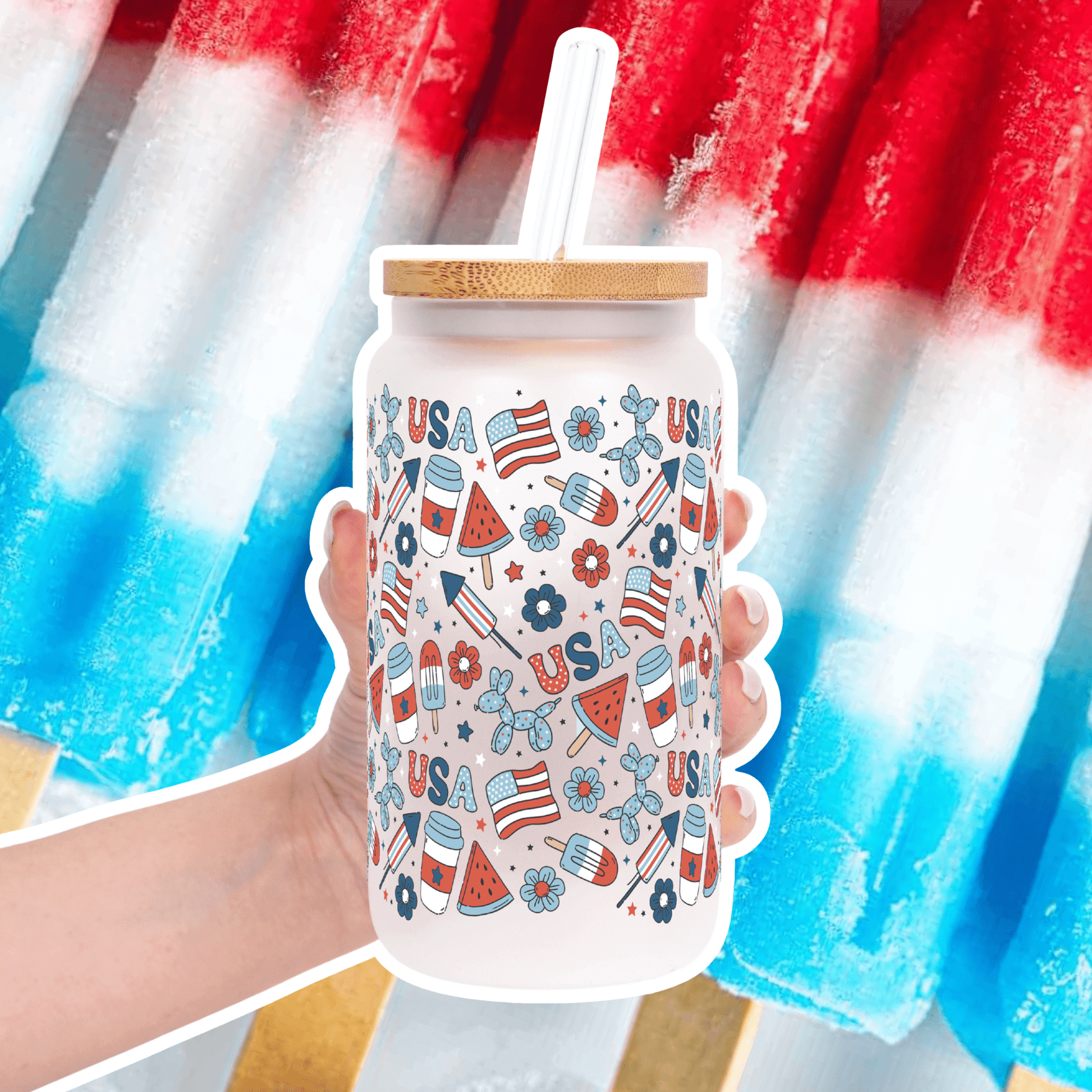 Patriotic Summer Vibes Cup With Lid And Straw from Sip Sip Hooray – Tumblers