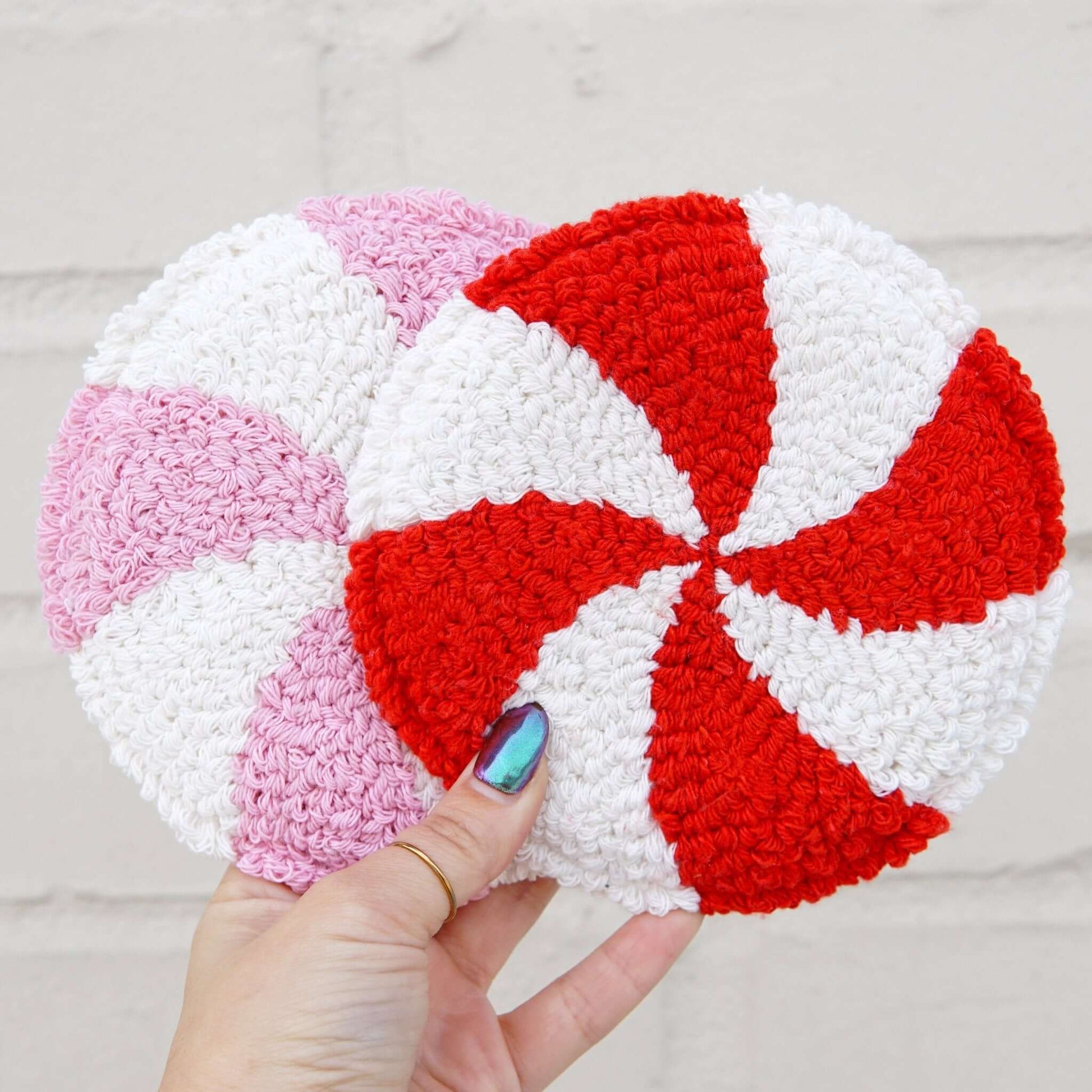 Peppermint Mug Rugs from Sip Sip Hooray – Coasters