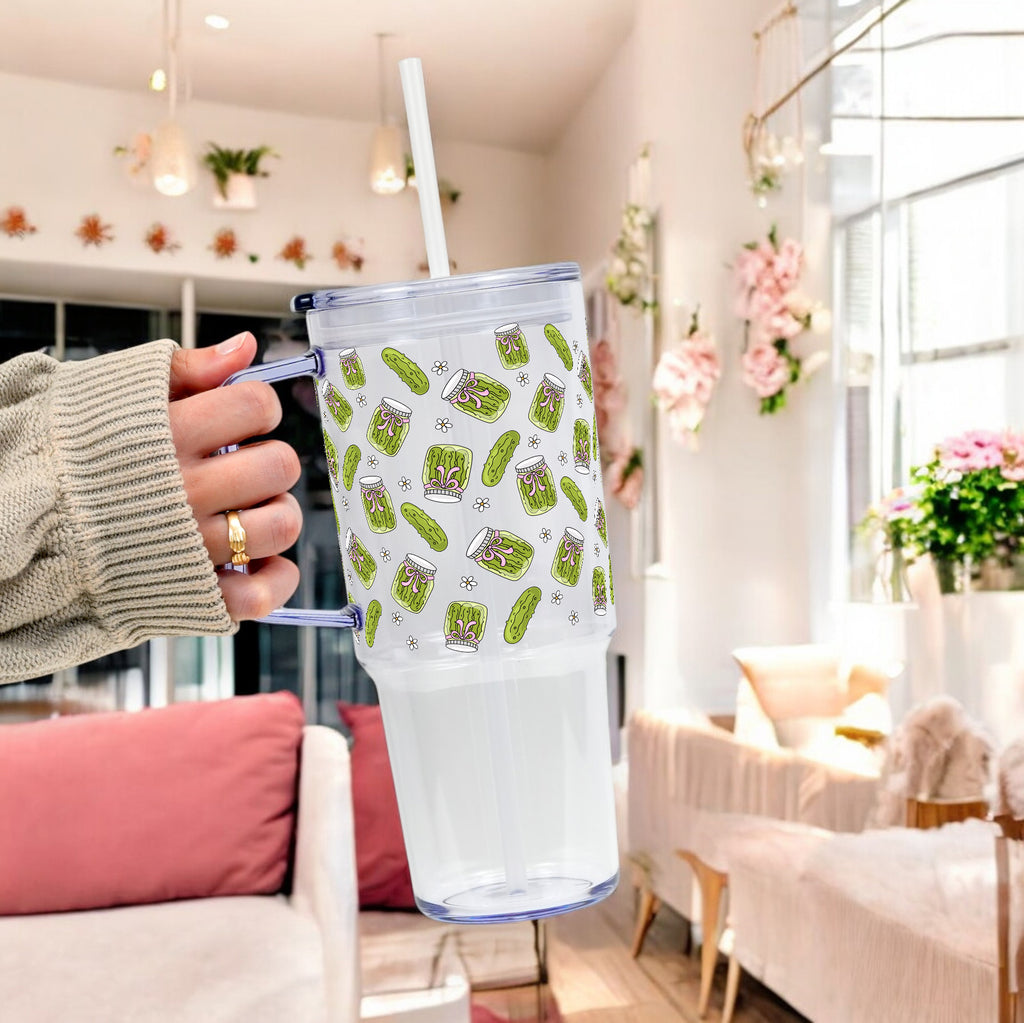 Coquette Pickle Glass Cup, Mug & Tumbler with Lid and Straw