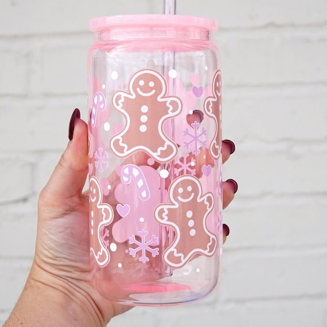 Pink Gingerbread Cup With Lid and Straw from Sip Sip Hooray – Tumblers