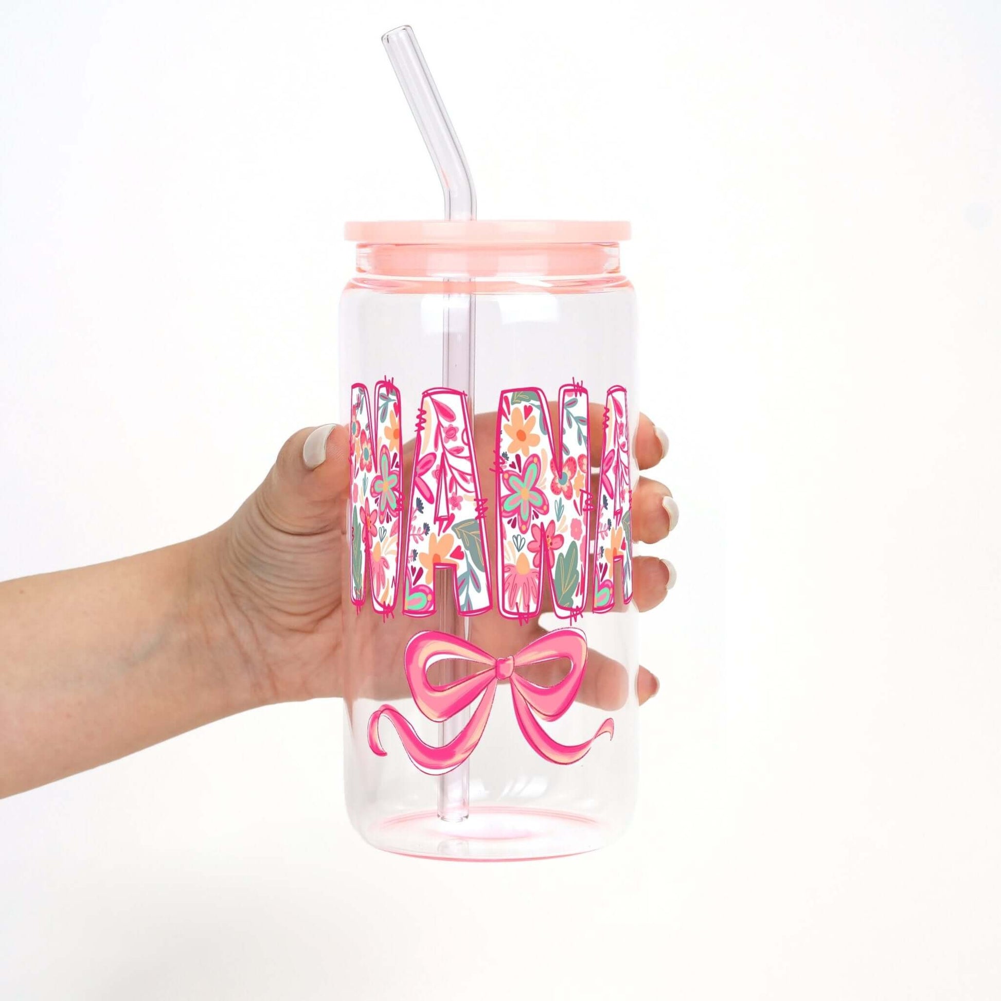 Pink Mimi, Gigi, or Nana Cup With Lid and Straw from Sip Sip Hooray – Tumblers