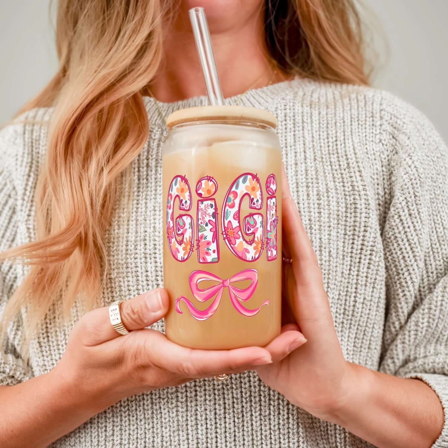 Pink Mimi, Gigi, or Nana Cup With Lid and Straw from Sip Sip Hooray – Tumblers