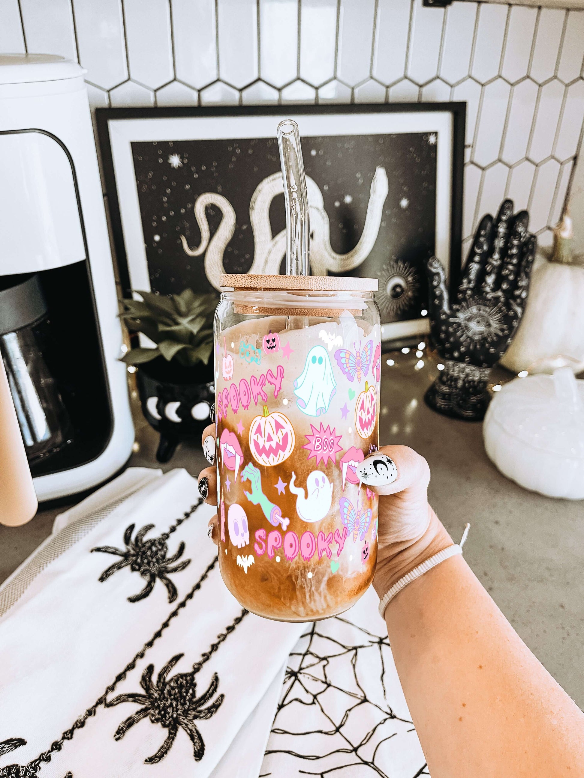 Pink Pastels Halloween Cup With Lid and Straw from Sip Sip Hooray – Mugs