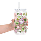 Lucky Geese Glass Cup, Mug & Tumbler with Lid and Straw