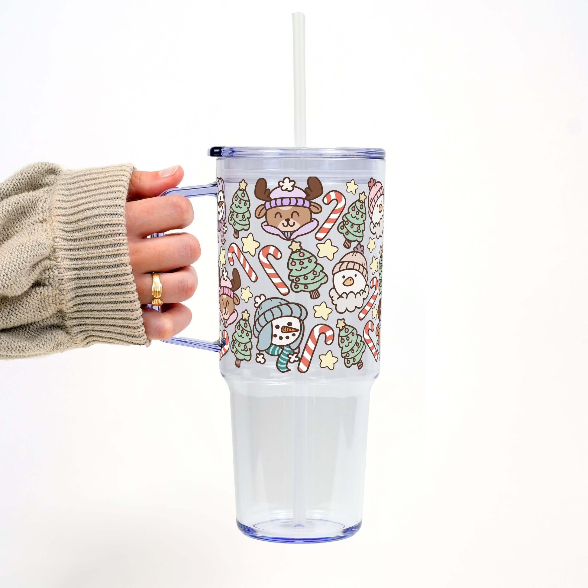 Christmas Cuties 40oz Tumbler with Handle Lid & Straw | Sip Sip Hooray