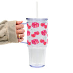 Lucky Girl Glass Cup, Mug & Tumbler with Lid and Straw