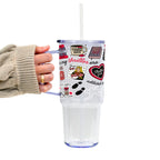 Thriller True Crime Glass Cup, Mug & Tumbler with Lid and Straw
