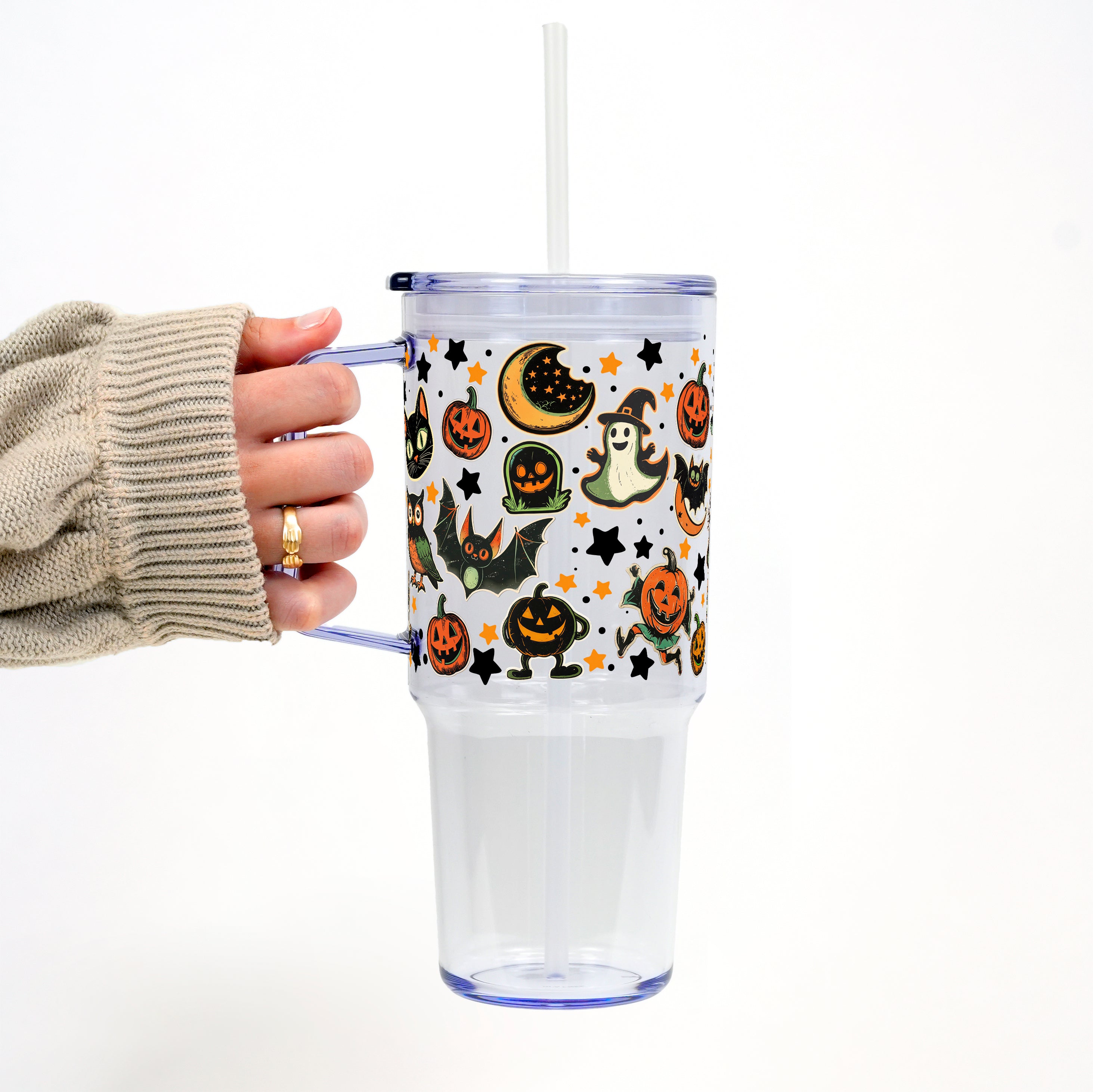 Retrocore Halloween 40oz Tumbler with Lid and Straw
