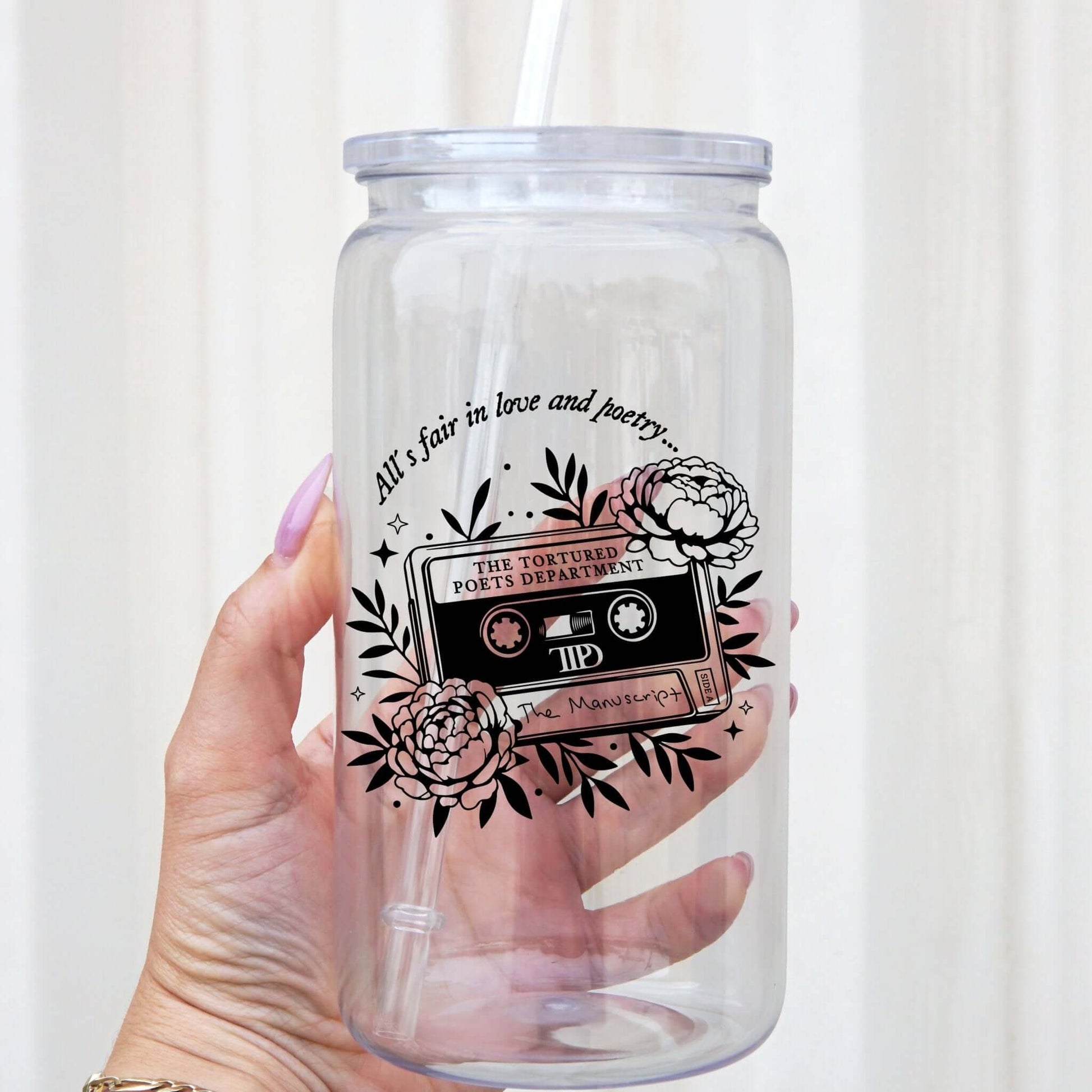 Poets Department Cup With Lid and Straw from Sip Sip Hooray – Drinkware