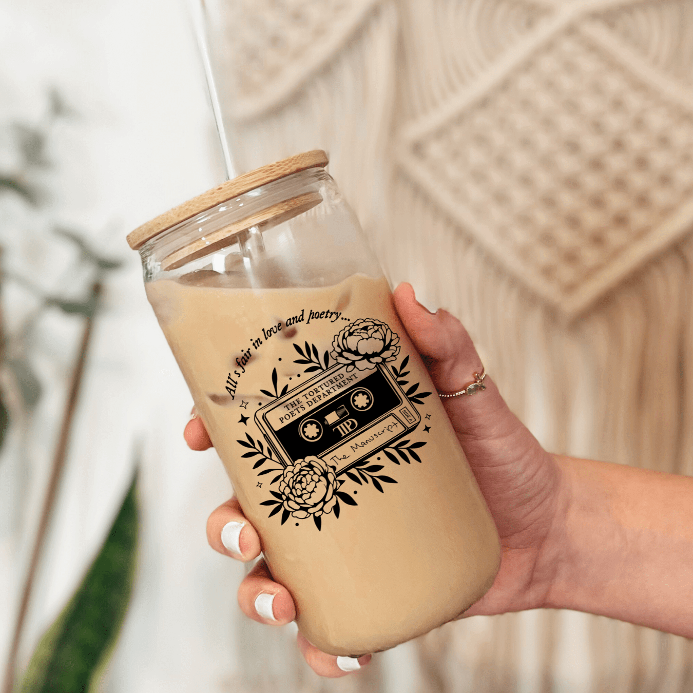 Poets Department Cup With Lid and Straw from Sip Sip Hooray – Drinkware