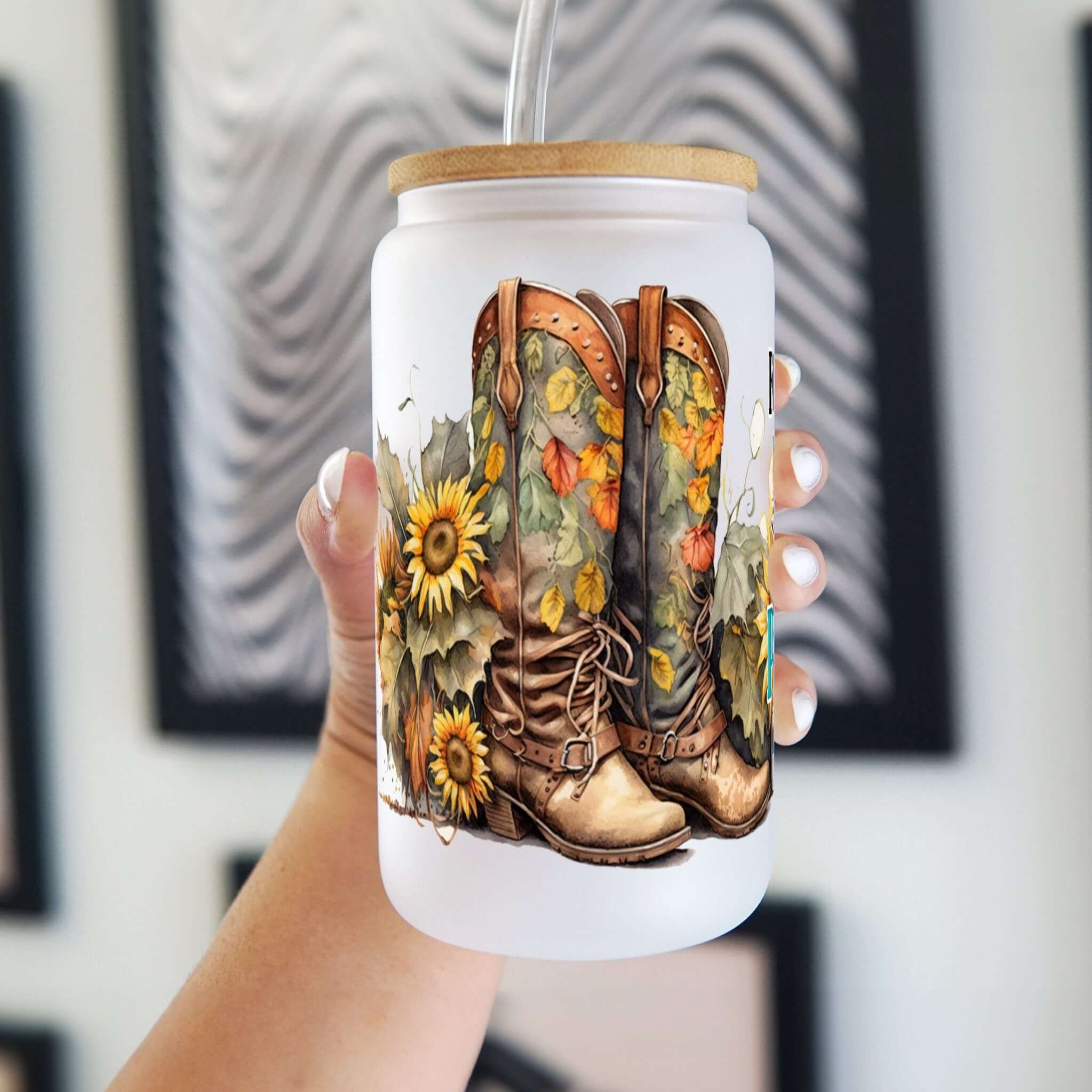 Princess Boots Cup With Lid and Straw