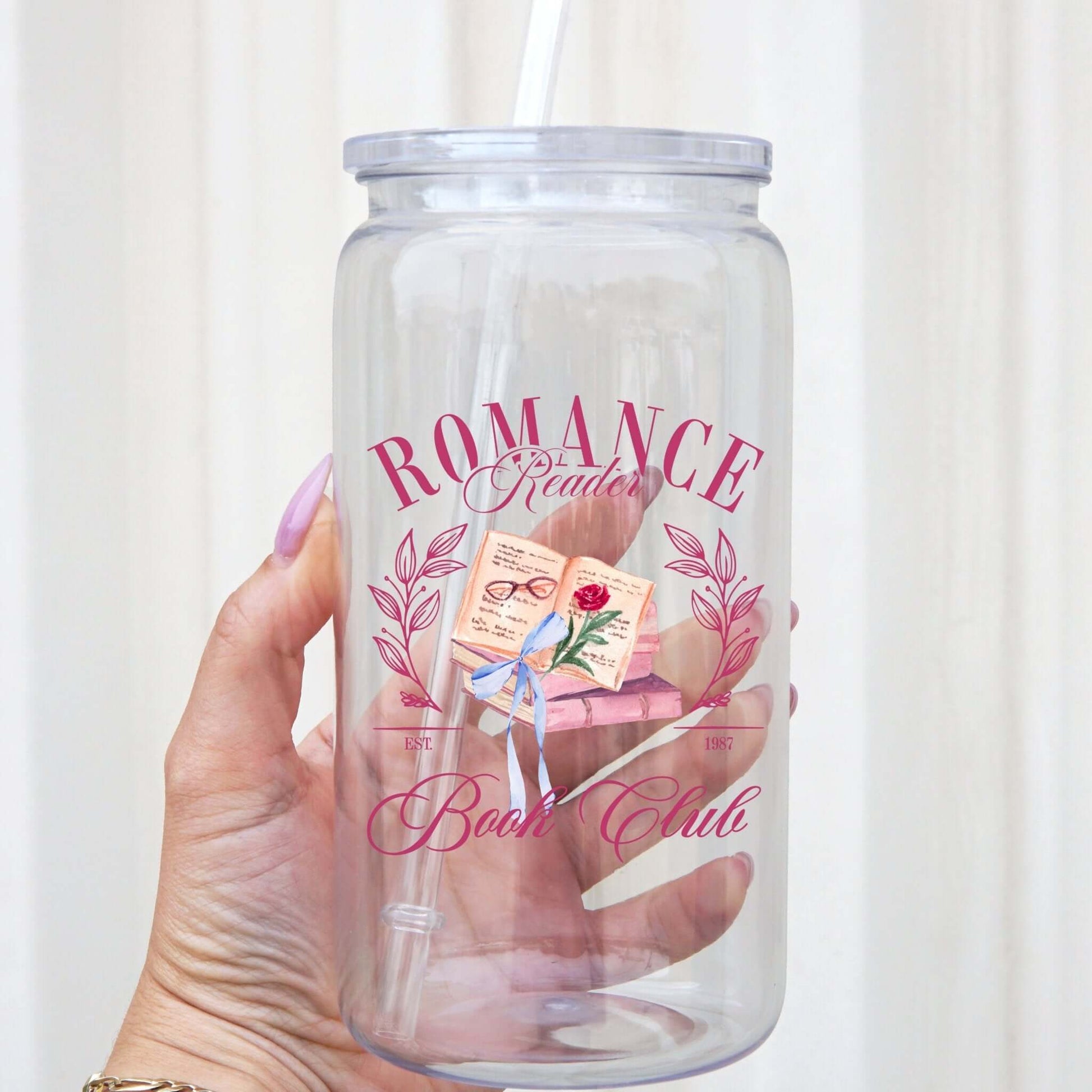Romance Reader Cup With Lid and Straw from Sip Sip Hooray – Drinkware
