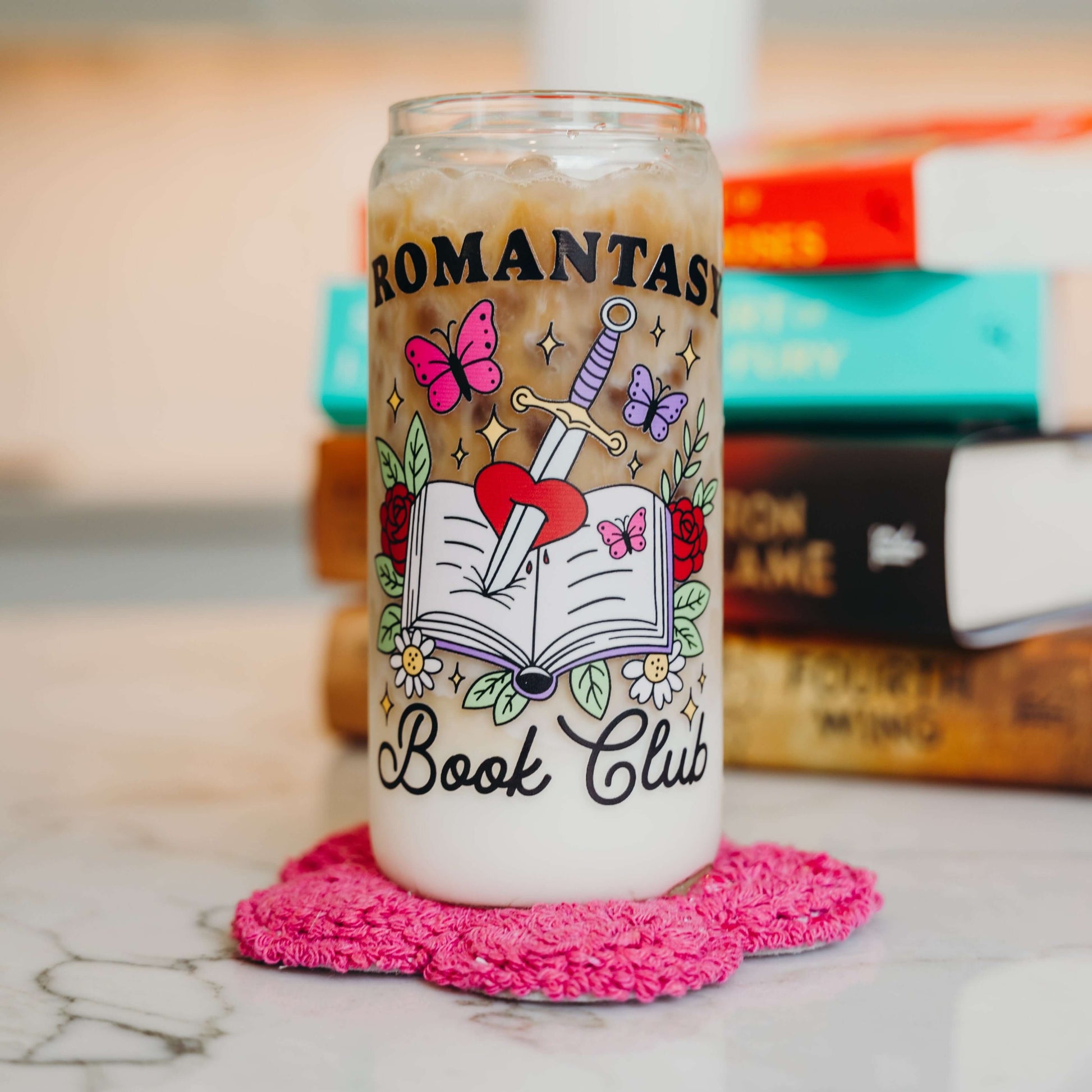 Romantasy Book Club Cup With Lid and Straw from Sip Sip Hooray – Drinkware