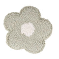 Sage Daisy Mug Rug, Tufted Coaster, Cottagecore Coffee Bar Decor
