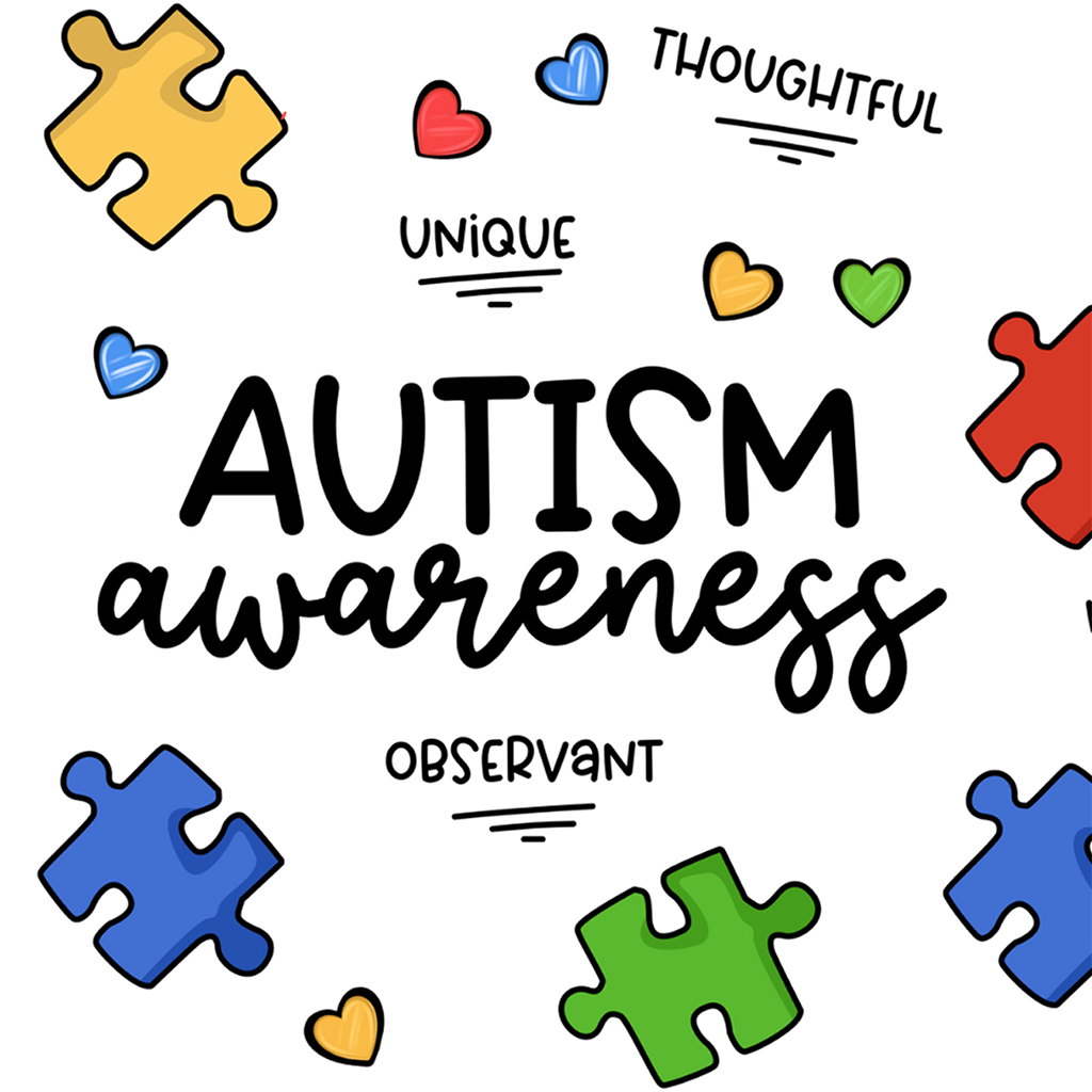 Autism Awareness Puzzle Piece Glass Cup, Mug & Tumbler with Lid and Straw