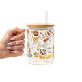 Baking Lover Glass Cup, Mug & Tumbler with Lid and Straw