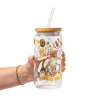 Baking Lover Glass Cup, Mug & Tumbler with Lid and Straw