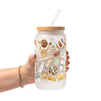 Baking Lover Glass Cup, Mug & Tumbler with Lid and Straw