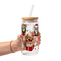 Highland Holiday Christmas Glass Cup, Mug & Tumbler with Lid and Straw