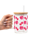 Lucky Girl Glass Cup, Mug & Tumbler with Lid and Straw
