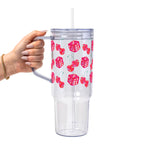 Lucky Girl Glass Cup, Mug & Tumbler with Lid and Straw