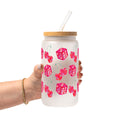 Lucky Girl Glass Cup, Mug & Tumbler with Lid and Straw