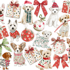 Holiday Pups Glass Cup, Mug & Tumbler with Lid and Straw