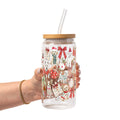 Holiday Pups Glass Cup, Mug & Tumbler with Lid and Straw