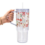 Holiday Pups Glass Cup, Mug & Tumbler with Lid and Straw