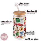 Christmas Trinkets Glass Cup, Mug & Tumbler with Lid and Straw