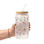 Funky Chickens Glass Cup, Mug & Tumbler with Lid and Straw