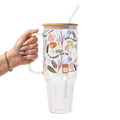 Daily Intentions Glass Cup, Mug & Tumbler with Lid and Straw