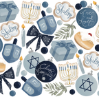 Cozy Hanukkah Glass Cup, Mug & Tumbler with Lid and Straw