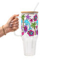 Dolphin Dreams Glass Cup, Mug & Tumbler with Lid and Straw