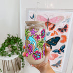 Dolphin Dreams Glass Cup, Mug & Tumbler with Lid and Straw