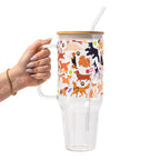 Dog Park Glass Cup, Mug & Tumbler with Lid and Straw
