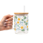 Spring Dragonflies Glass Cup, Mug & Tumbler with Lid and Straw
