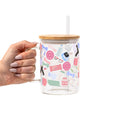 Gym Essentials Glass Cup, Mug & Tumbler with Lid and Straw