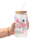 Gym Essentials Glass Cup, Mug & Tumbler with Lid and Straw