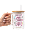 Girls Just Want To Have Dogs Glass Cup, Mug & Tumbler with Lid and Straw