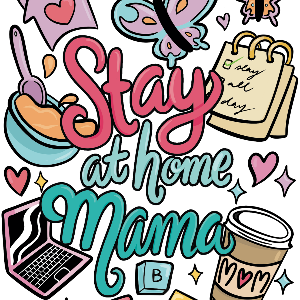Stay At Home Mama Glass Cup, Mug & Tumbler with Lid and Straw