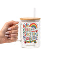 Spectrum of Possibilities Glass Cup, Mug & Tumbler with Lid and Straw