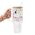 Regency Book Girl Glass Cup, Mug & Tumbler with Lid and Straw