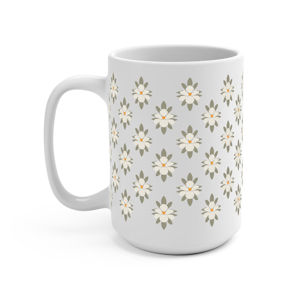 Soft Magnolias Glass Cups