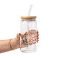 Margs and Matrimony Bride Glass Cup, Mug & Tumbler with Lid and Straw