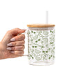 Margs and Matrimony Bridesmaids Glass Cup, Mug & Tumbler with Lid and Straw
